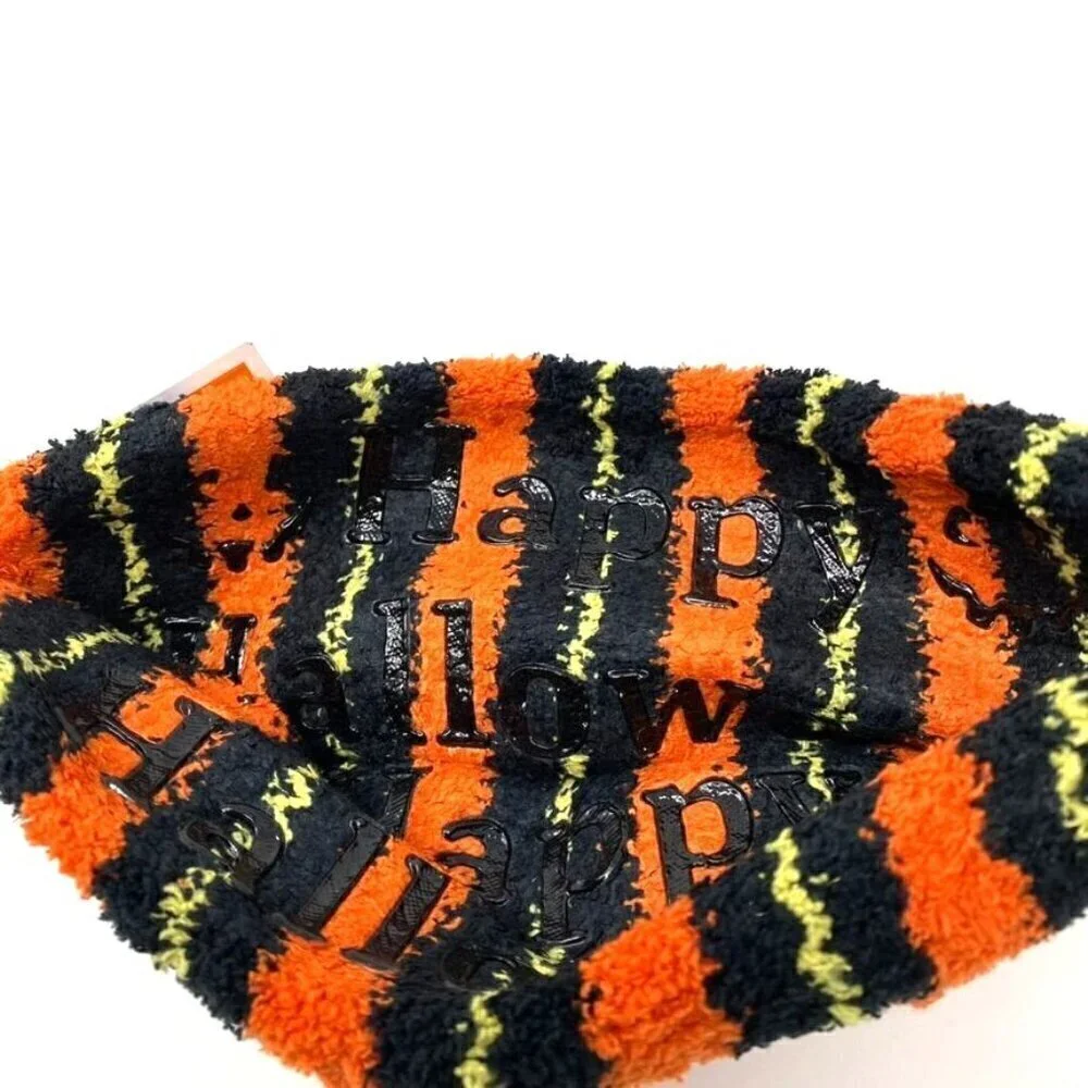 Target Halloween Pumpkin Mary Jane Non Skid Slippers Orange Black NWT  B33
